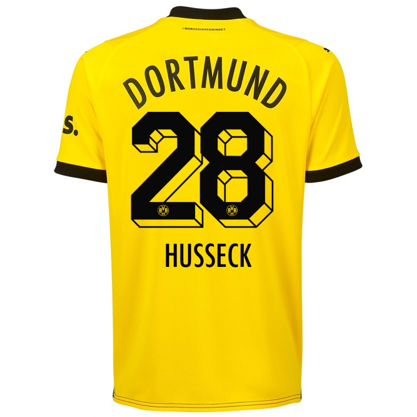 Niño Camiseta Jonah Husseck #28 Amarillo 1ª Equipación 2023/24 La Camisa Perú