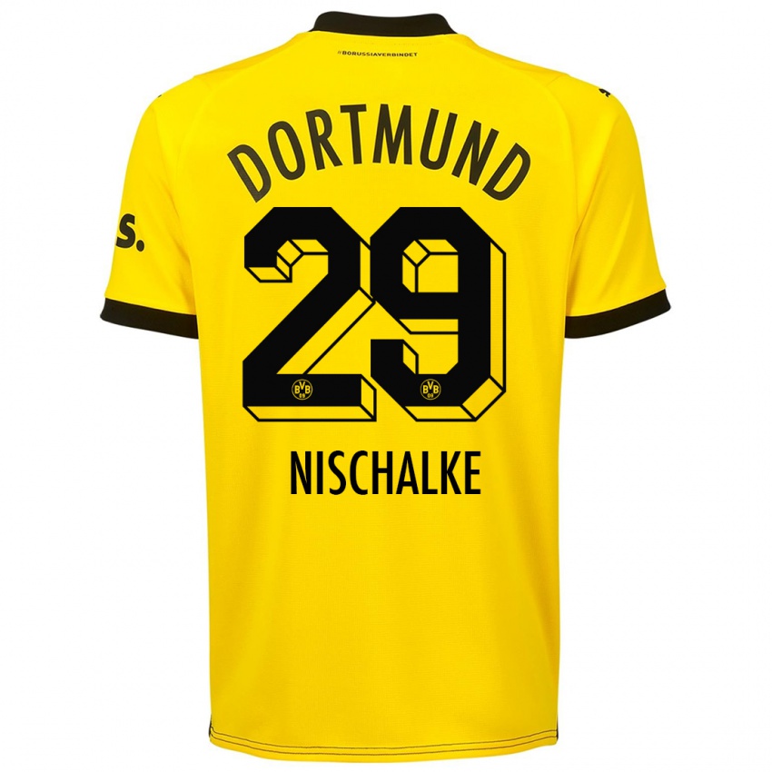 Niño Camiseta Jermain Nischalke #29 Amarillo 1ª Equipación 2023/24 La Camisa Perú