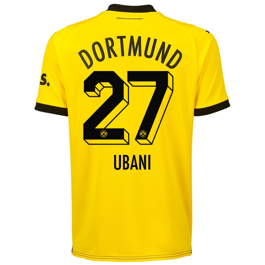 Niño Camiseta Marlon Ubani #27 Amarillo 1ª Equipación 2023/24 La Camisa Perú