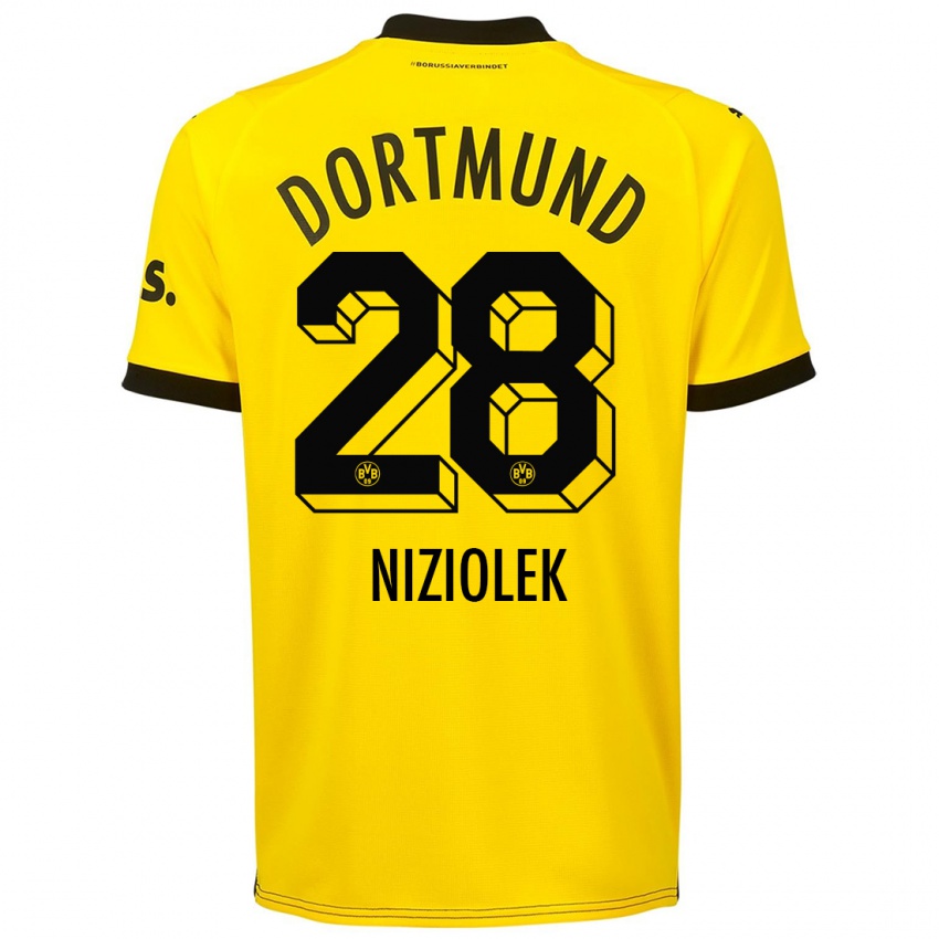 Niño Camiseta Alex Niziolek #28 Amarillo 1ª Equipación 2023/24 La Camisa Perú