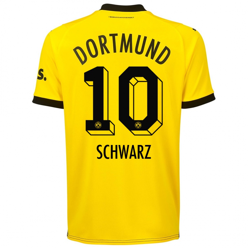 Niño Camiseta Oskar Schwarz #10 Amarillo 1ª Equipación 2023/24 La Camisa Perú