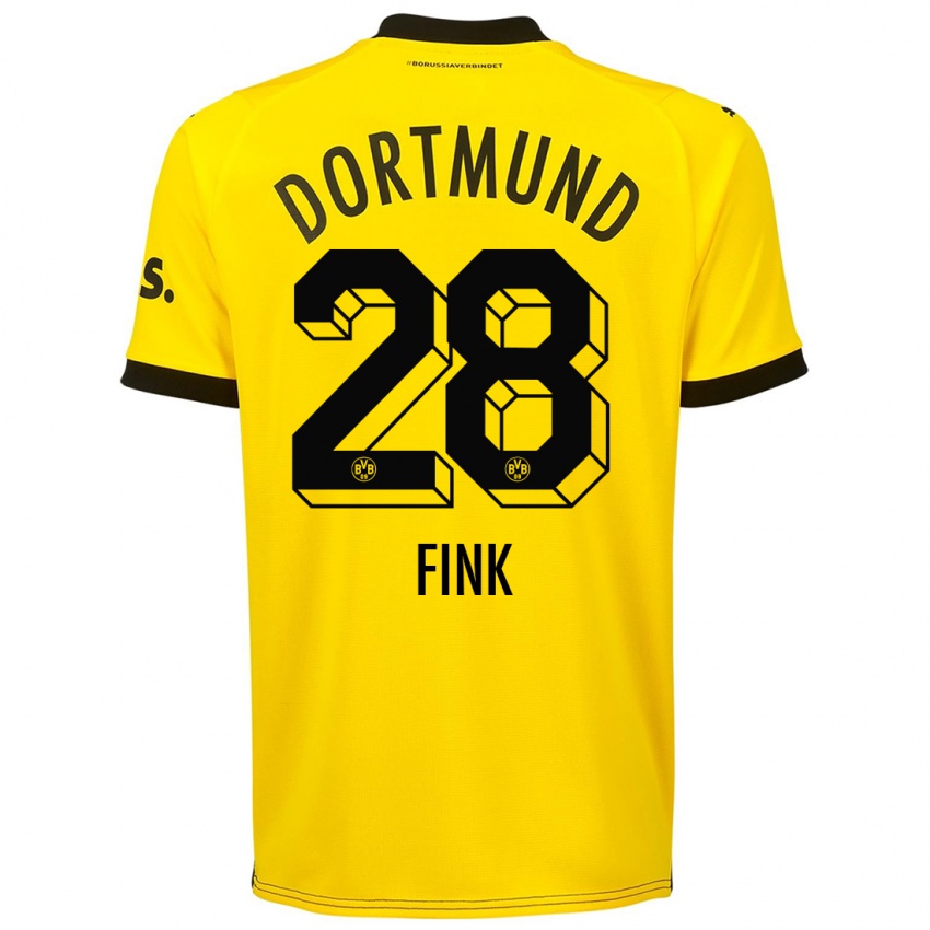 Niño Camiseta Bradley Fink #28 Amarillo 1ª Equipación 2023/24 La Camisa Perú