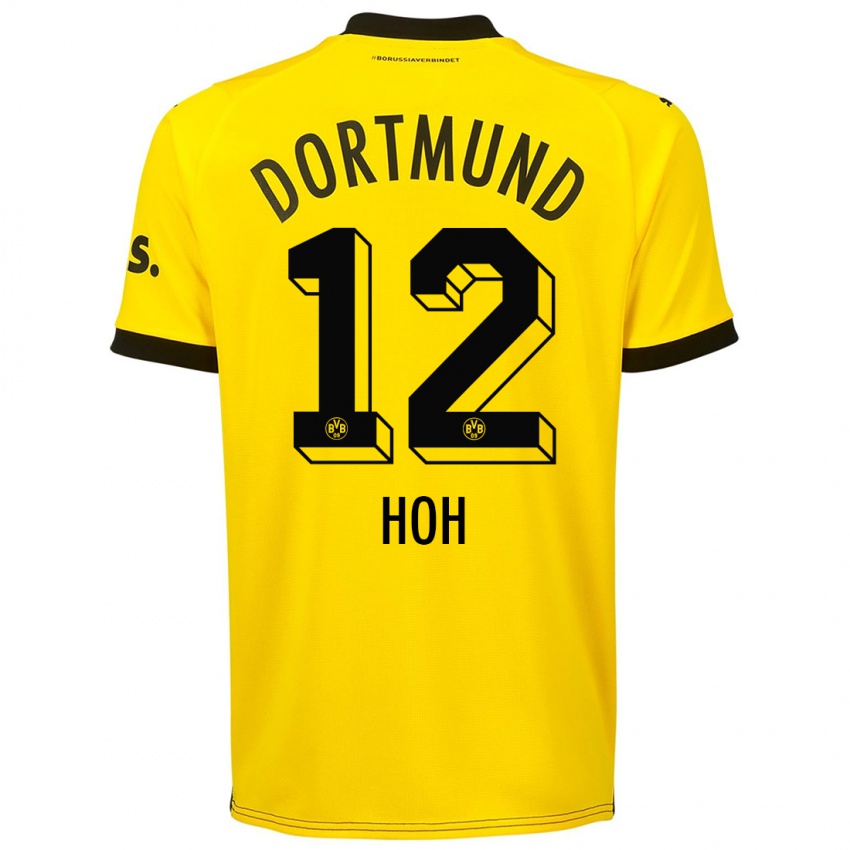 Niño Camiseta Hendrik Hoh #12 Amarillo 1ª Equipación 2023/24 La Camisa Perú