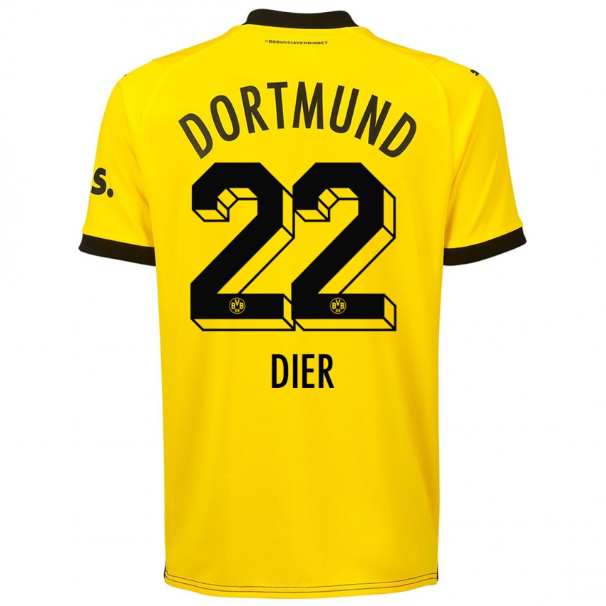 Niño Camiseta Henrik Dier #22 Amarillo 1ª Equipación 2023/24 La Camisa Perú