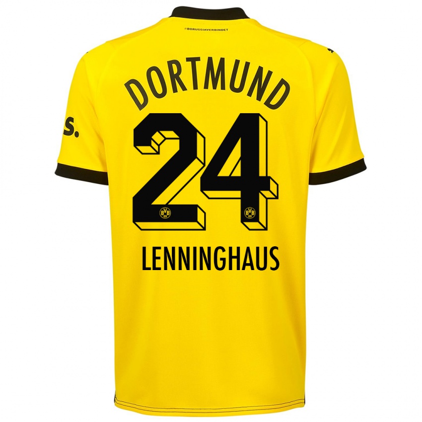 Niño Camiseta Mika Lenninghaus #24 Amarillo 1ª Equipación 2023/24 La Camisa Perú