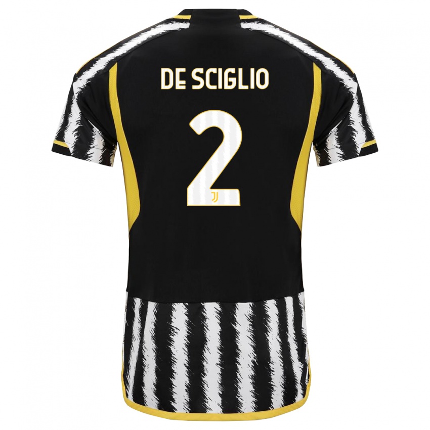 Niño Camiseta Mattia De Sciglio #2 Blanco Negro 1ª Equipación 2023/24 La Camisa Perú