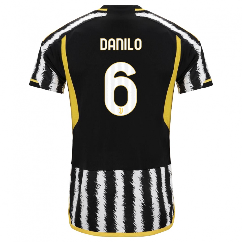 Niño Camiseta Danilo #6 Blanco Negro 1ª Equipación 2023/24 La Camisa Perú