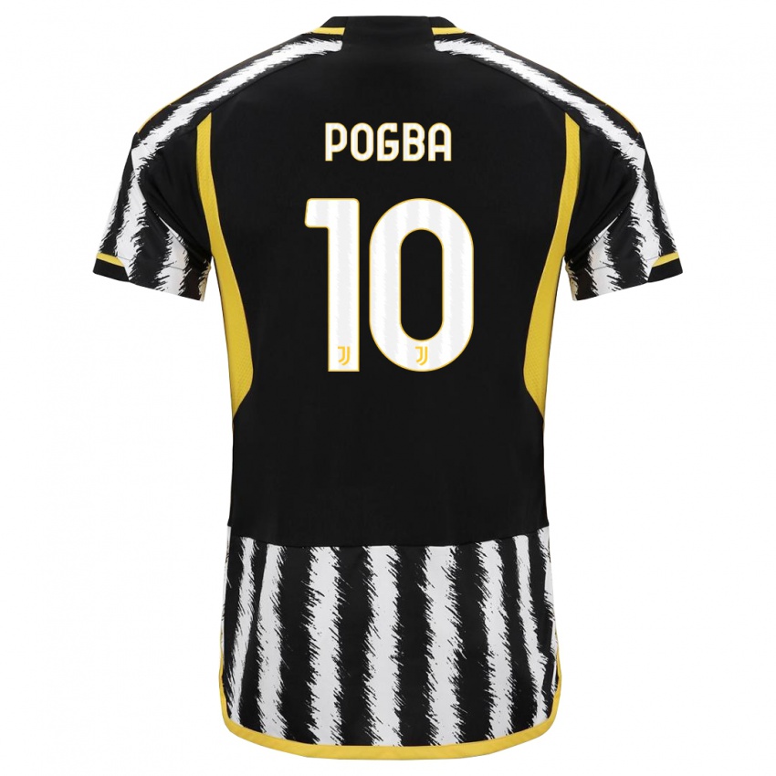 Niño Camiseta Paul Pogba #10 Blanco Negro 1ª Equipación 2023/24 La Camisa Perú