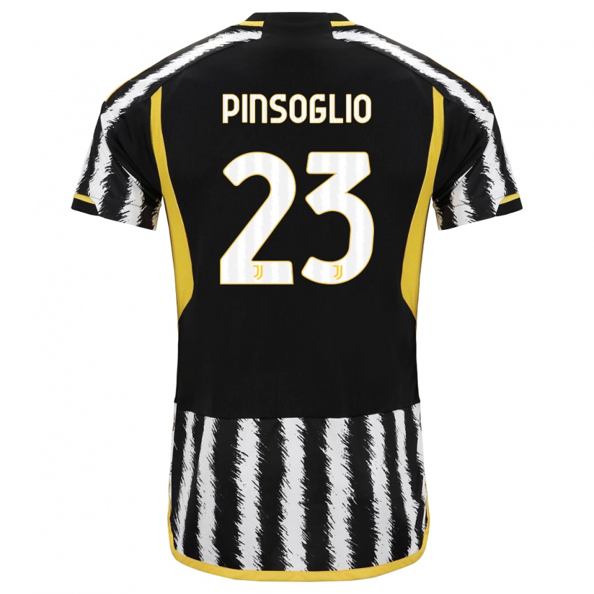 Niño Camiseta Carlo Pinsoglio #23 Blanco Negro 1ª Equipación 2023/24 La Camisa Perú