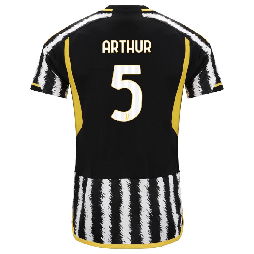 Niño Camiseta Arthur #5 Blanco Negro 1ª Equipación 2023/24 La Camisa Perú