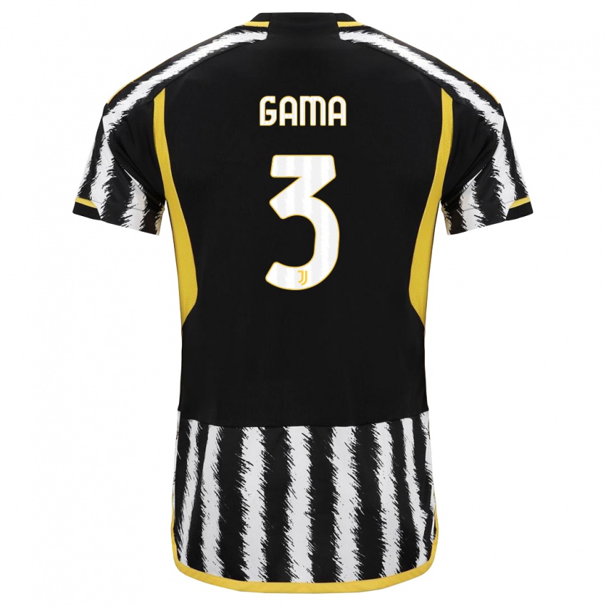 Niño Camiseta Sara Gama #3 Blanco Negro 1ª Equipación 2023/24 La Camisa Perú