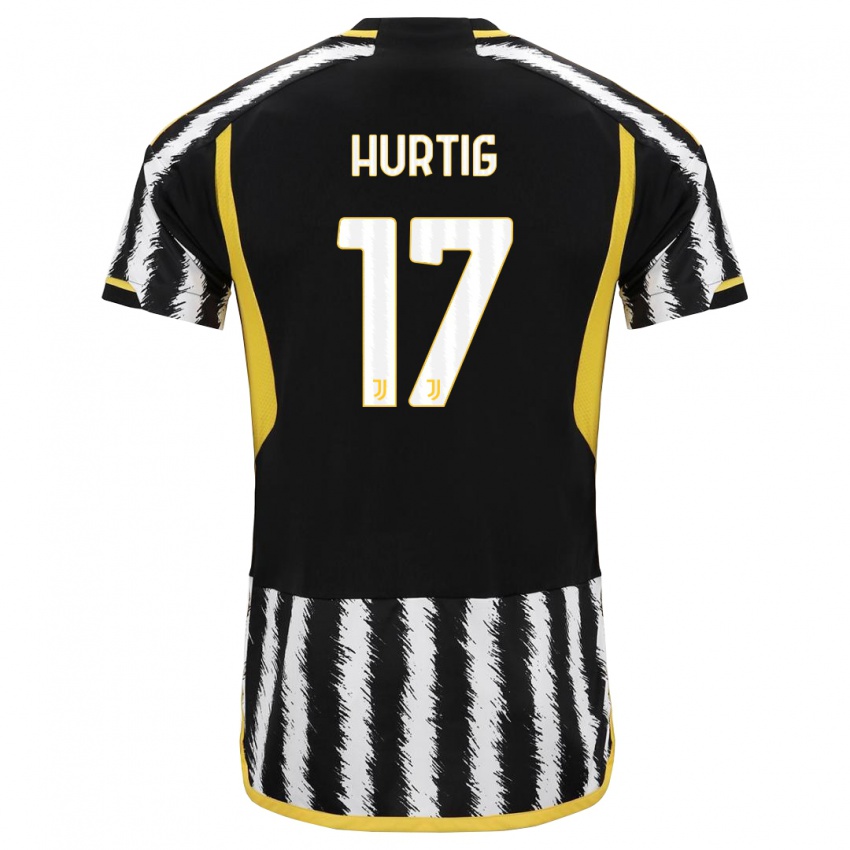 Niño Camiseta Lina Hurtig #17 Blanco Negro 1ª Equipación 2023/24 La Camisa Perú