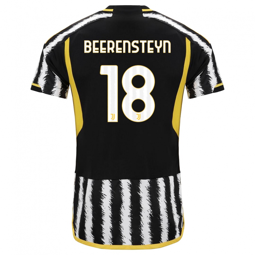 Niño Camiseta Lineth Beerensteyn #18 Blanco Negro 1ª Equipación 2023/24 La Camisa Perú