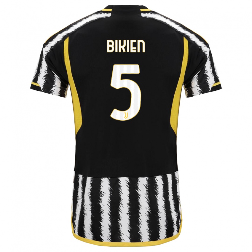 Niño Camiseta Felix Nzouango Bikien #5 Blanco Negro 1ª Equipación 2023/24 La Camisa Perú