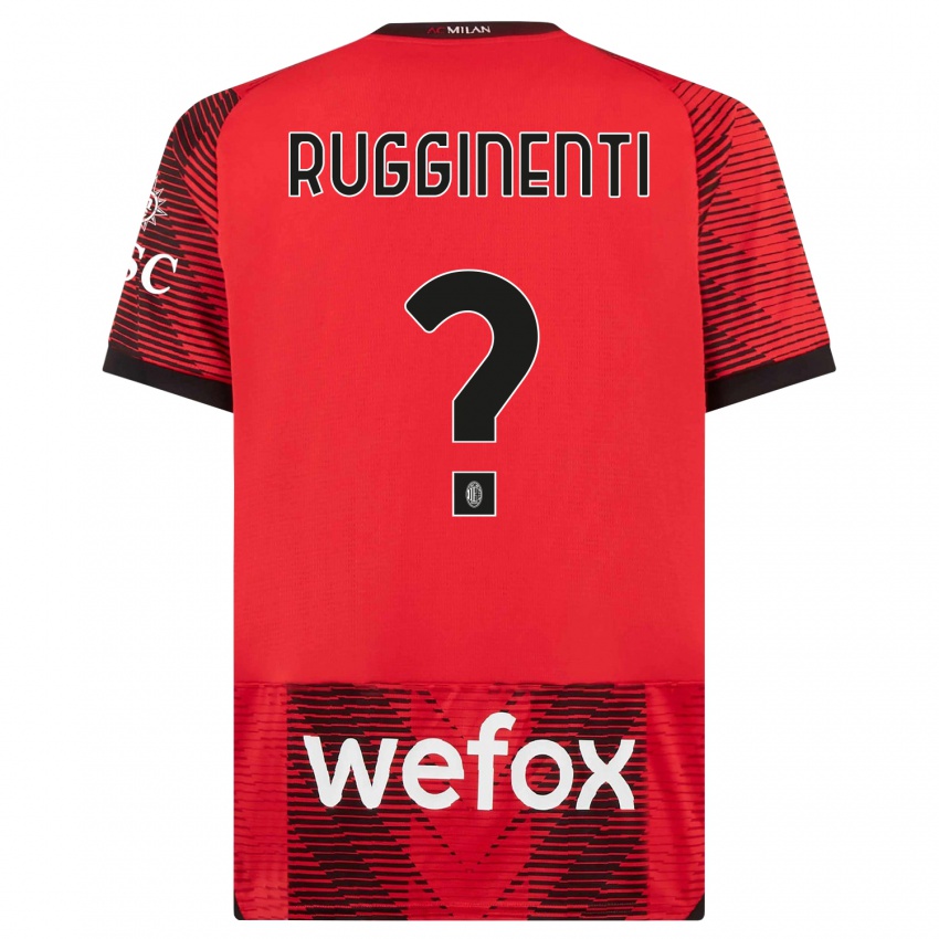 Niño Camiseta Omar Rugginenti #0 Negro Rojo 1ª Equipación 2023/24 La Camisa Perú