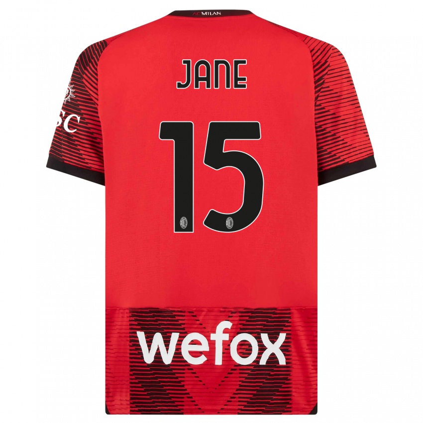 Niño Camiseta Refiloe Jane #15 Negro Rojo 1ª Equipación 2023/24 La Camisa Perú