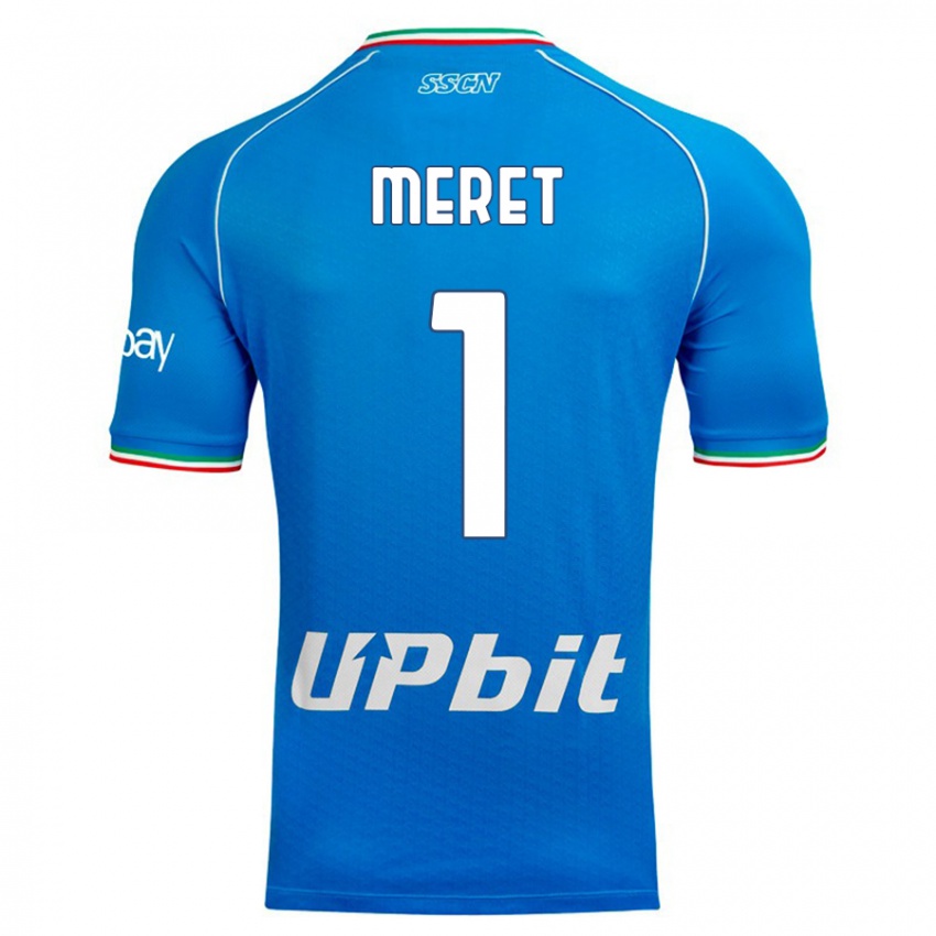 Niño Camiseta Alex Meret #1 Cielo Azul 1ª Equipación 2023/24 La Camisa Perú