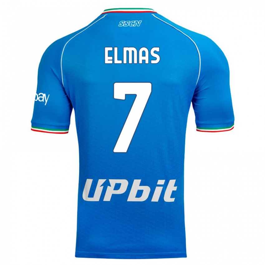 Niño Camiseta Eljif Elmas #7 Cielo Azul 1ª Equipación 2023/24 La Camisa Perú