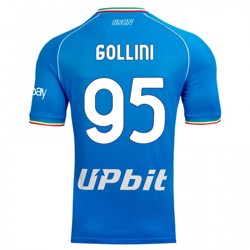 Niño Camiseta Pierluigi Gollini #95 Cielo Azul 1ª Equipación 2023/24 La Camisa Perú