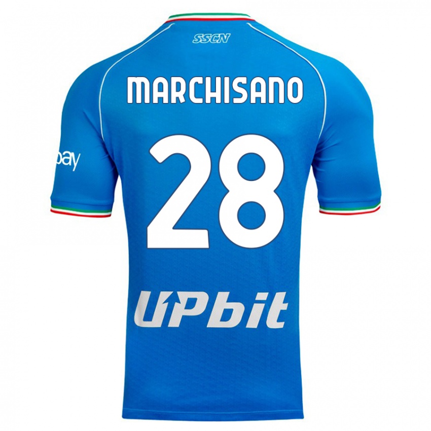 Niño Camiseta Matteo Marchisano #28 Cielo Azul 1ª Equipación 2023/24 La Camisa Perú