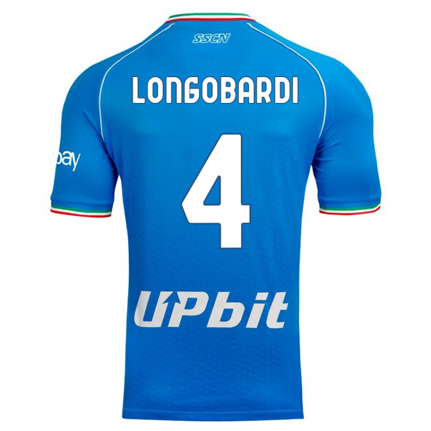 Niño Camiseta Salvatore Longobardi #4 Cielo Azul 1ª Equipación 2023/24 La Camisa Perú