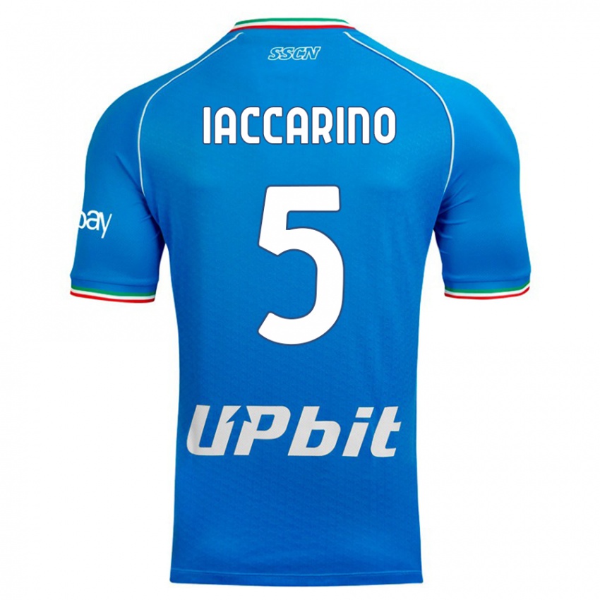 Niño Camiseta Gennaro Iaccarino #5 Cielo Azul 1ª Equipación 2023/24 La Camisa Perú