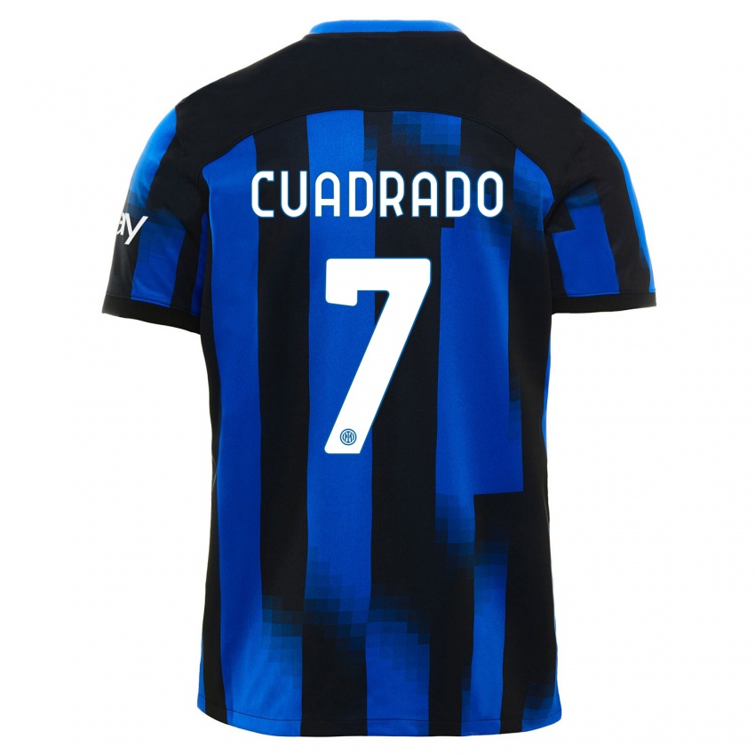 Niño Camiseta Juan Cuadrado #7 Azul Negro 1ª Equipación 2023/24 La Camisa Perú