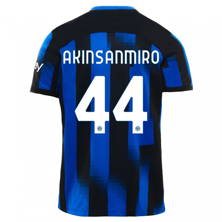 Niño Camiseta Ebenezer Akinsanmiro #44 Azul Negro 1ª Equipación 2023/24 La Camisa Perú