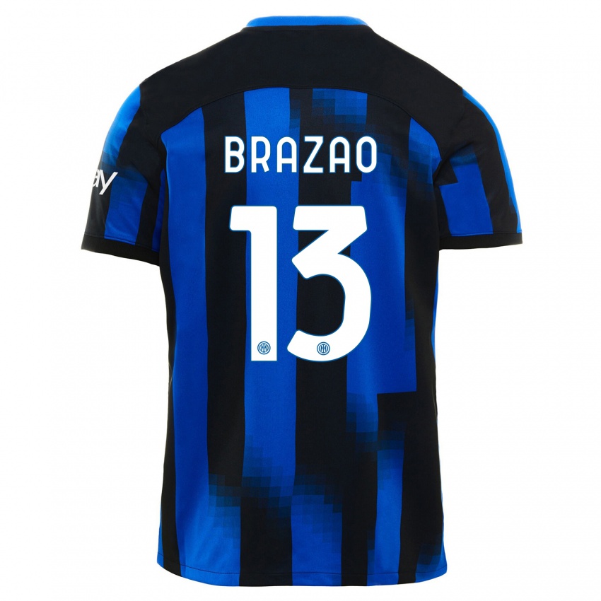 Niño Camiseta Gabriel Brazao #13 Azul Negro 1ª Equipación 2023/24 La Camisa Perú