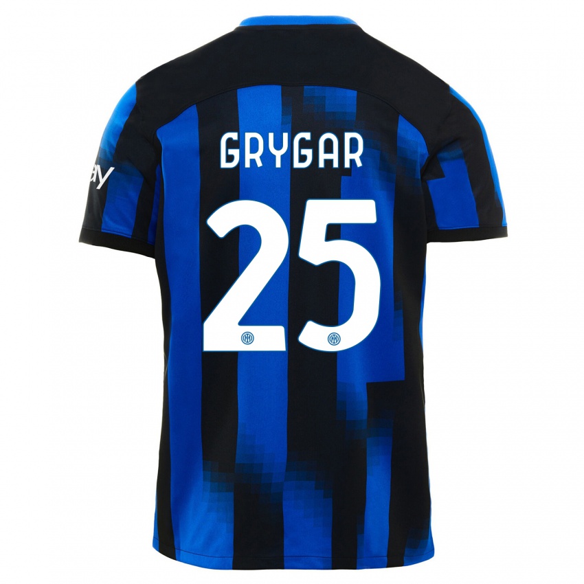 Niño Camiseta Samuel Grygar #25 Azul Negro 1ª Equipación 2023/24 La Camisa Perú