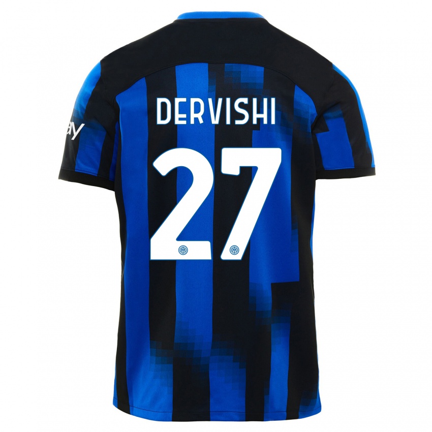 Niño Camiseta Kristian Dervishi #27 Azul Negro 1ª Equipación 2023/24 La Camisa Perú