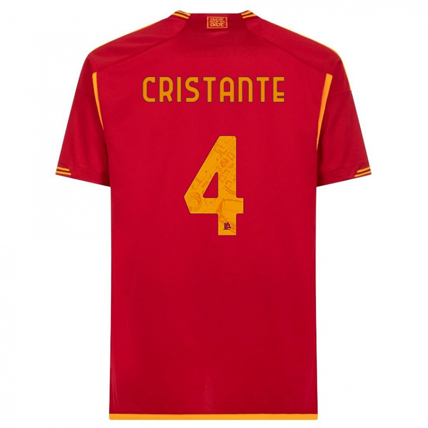 Niño Camiseta Bryan Cristante #4 Rojo 1ª Equipación 2023/24 La Camisa Perú