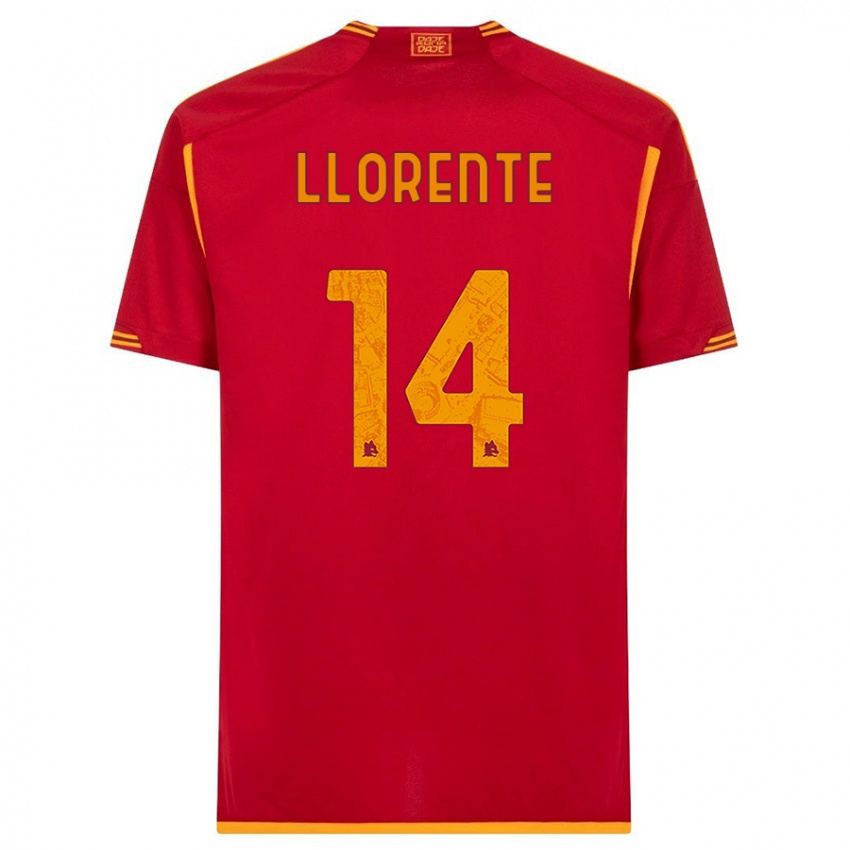 Niño Camiseta Diego Llorente #14 Rojo 1ª Equipación 2023/24 La Camisa Perú