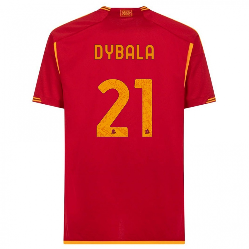 Niño Camiseta Paulo Dybala #21 Rojo 1ª Equipación 2023/24 La Camisa Perú