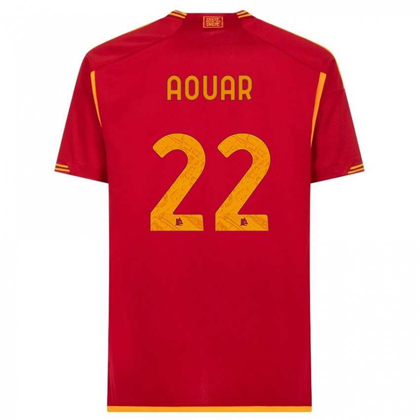 Niño Camiseta Houssem Aouar #22 Rojo 1ª Equipación 2023/24 La Camisa Perú