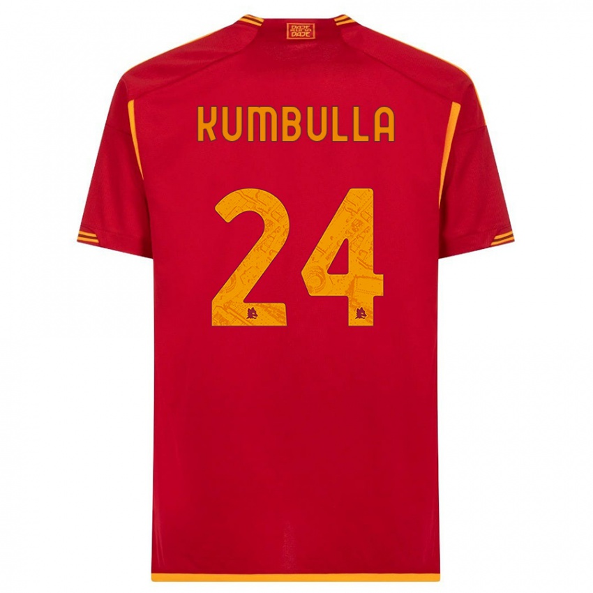 Niño Camiseta Marash Kumbulla #24 Rojo 1ª Equipación 2023/24 La Camisa Perú