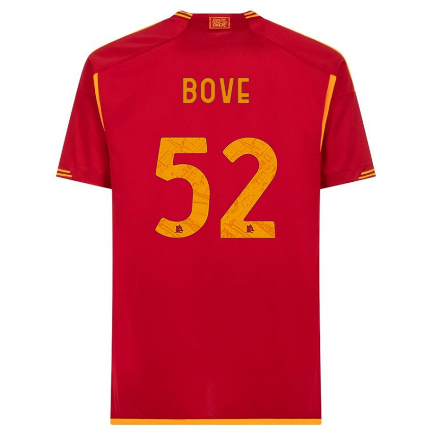 Niño Camiseta Edoardo Bove #52 Rojo 1ª Equipación 2023/24 La Camisa Perú