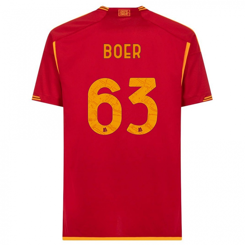 Niño Camiseta Pietro Boer #63 Rojo 1ª Equipación 2023/24 La Camisa Perú