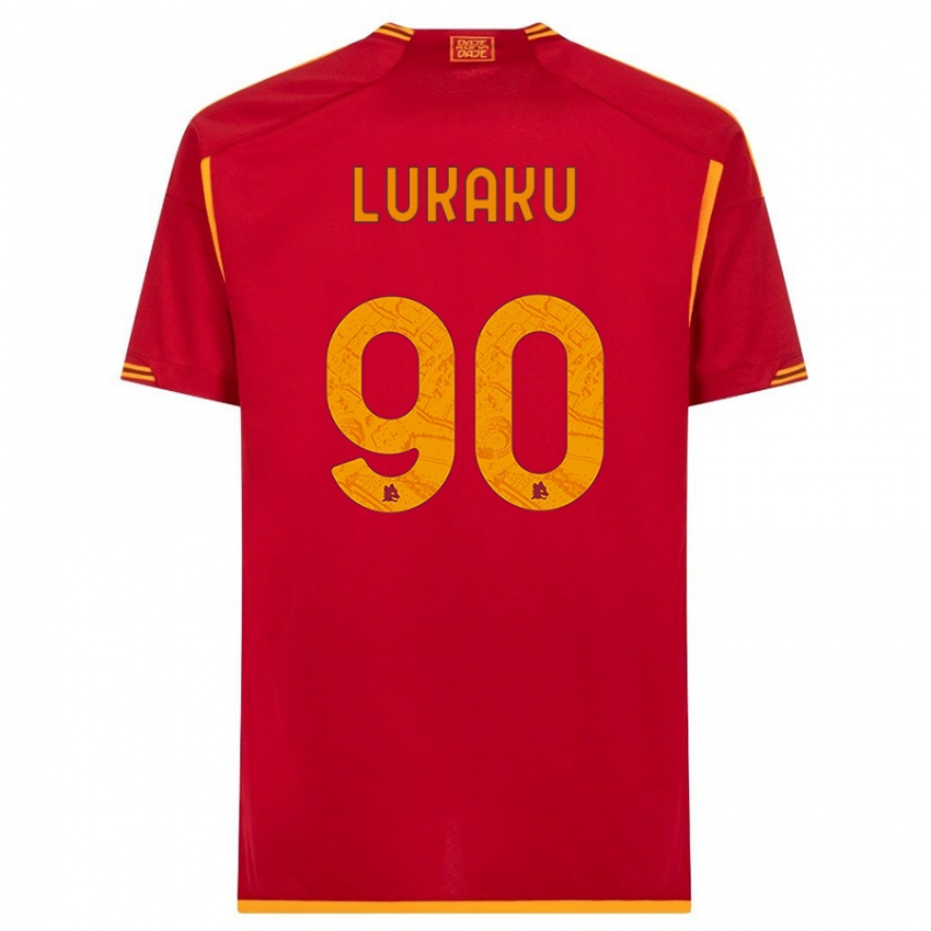 Niño Camiseta Romelu Lukaku #90 Rojo 1ª Equipación 2023/24 La Camisa Perú