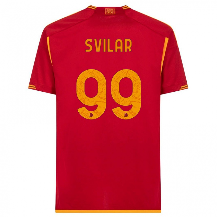 Niño Camiseta Mile Svilar #99 Rojo 1ª Equipación 2023/24 La Camisa Perú