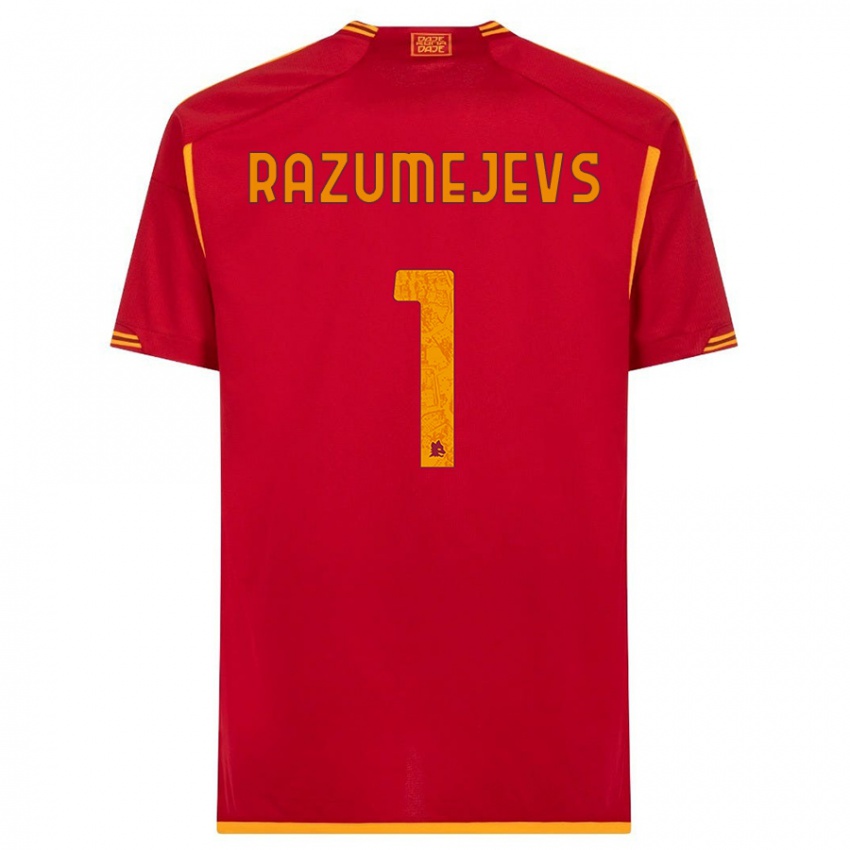 Niño Camiseta Vladislavs Razumejevs #1 Rojo 1ª Equipación 2023/24 La Camisa Perú