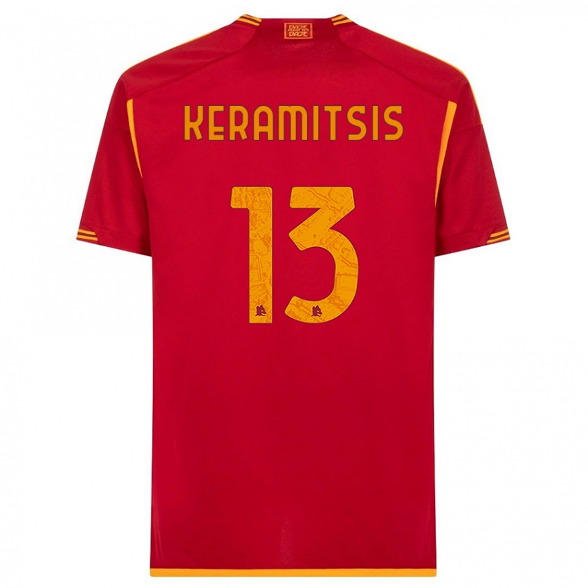 Niño Camiseta Dimitrios Keramitsis #13 Rojo 1ª Equipación 2023/24 La Camisa Perú