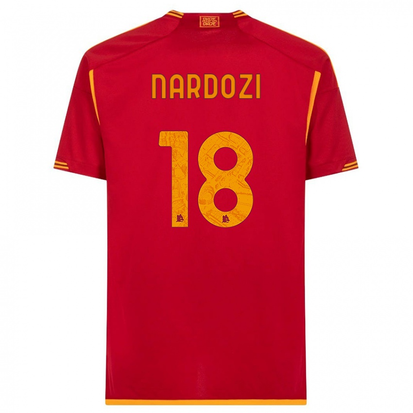 Niño Camiseta Manuel Nardozi #18 Rojo 1ª Equipación 2023/24 La Camisa Perú