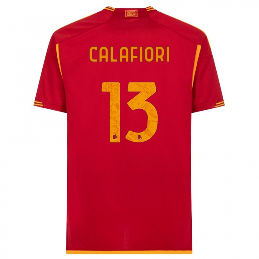 Niño Camiseta Riccardo Calafiori #13 Rojo 1ª Equipación 2023/24 La Camisa Perú