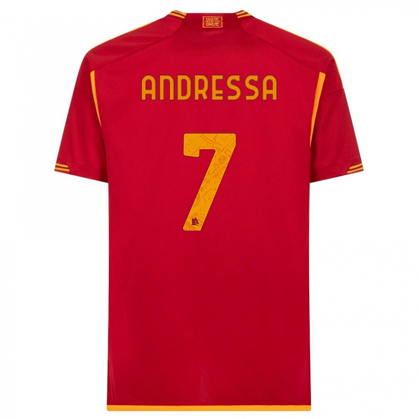 Niño Camiseta Andressa #7 Rojo 1ª Equipación 2023/24 La Camisa Perú