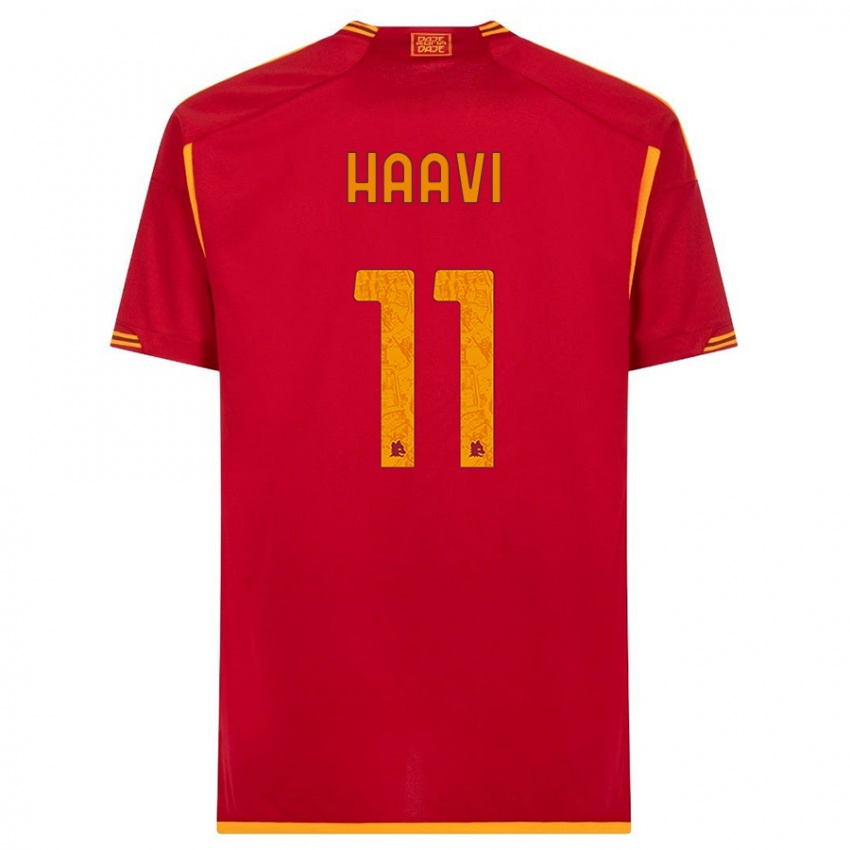 Niño Camiseta Emilie Haavi #11 Rojo 1ª Equipación 2023/24 La Camisa Perú