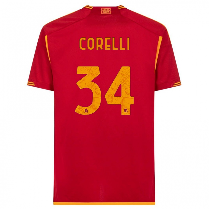 Niño Camiseta Alice Corelli #34 Rojo 1ª Equipación 2023/24 La Camisa Perú