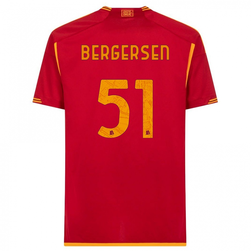 Niño Camiseta Mina Bergersen #51 Rojo 1ª Equipación 2023/24 La Camisa Perú