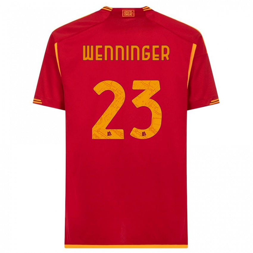 Niño Camiseta Carina Wenninger #23 Rojo 1ª Equipación 2023/24 La Camisa Perú