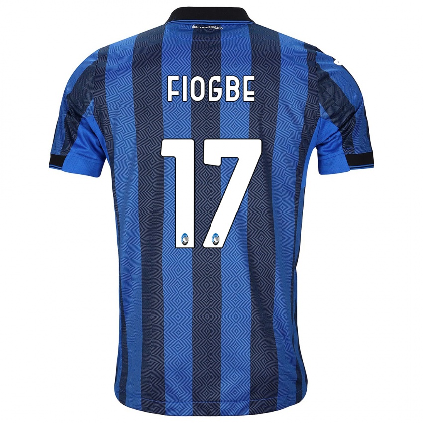 Niño Camiseta Candas Fiogbe #17 Azul Negro 1ª Equipación 2023/24 La Camisa Perú